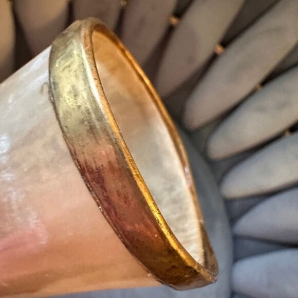 Handcrafted Natural Viking Beer Horn 16"Medieval Drinking Vessel Brass O… - Picture 5 of 15